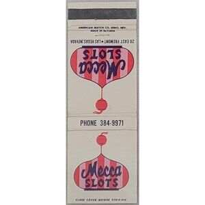 Front Strike Mecca Las Vegas Matchbook Cover  NV Nevada